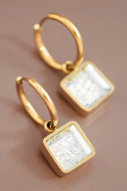 Sabrina Square Drop Earrings