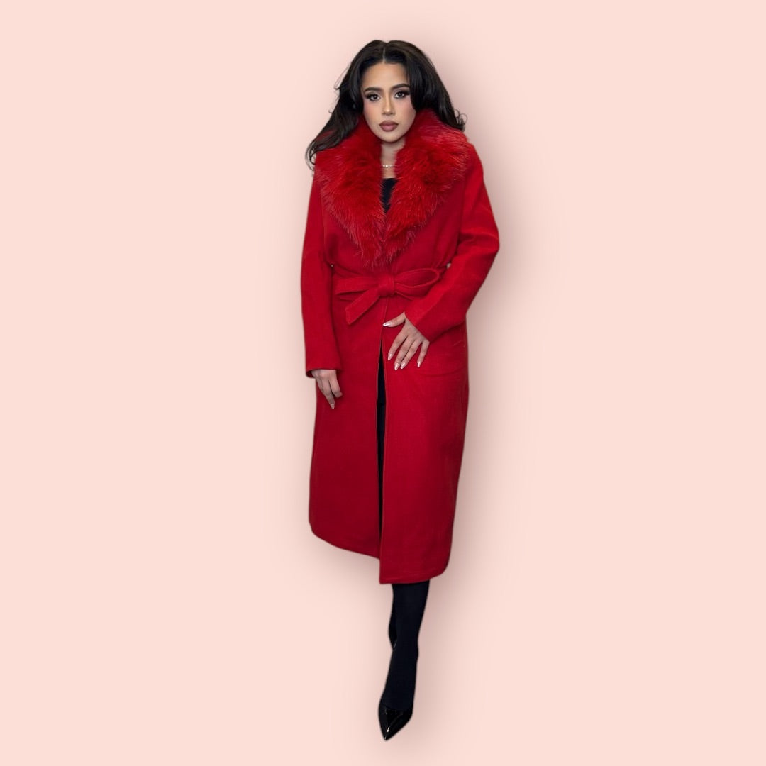 Stay Cozy Trench Coat with Removable Faux Fur